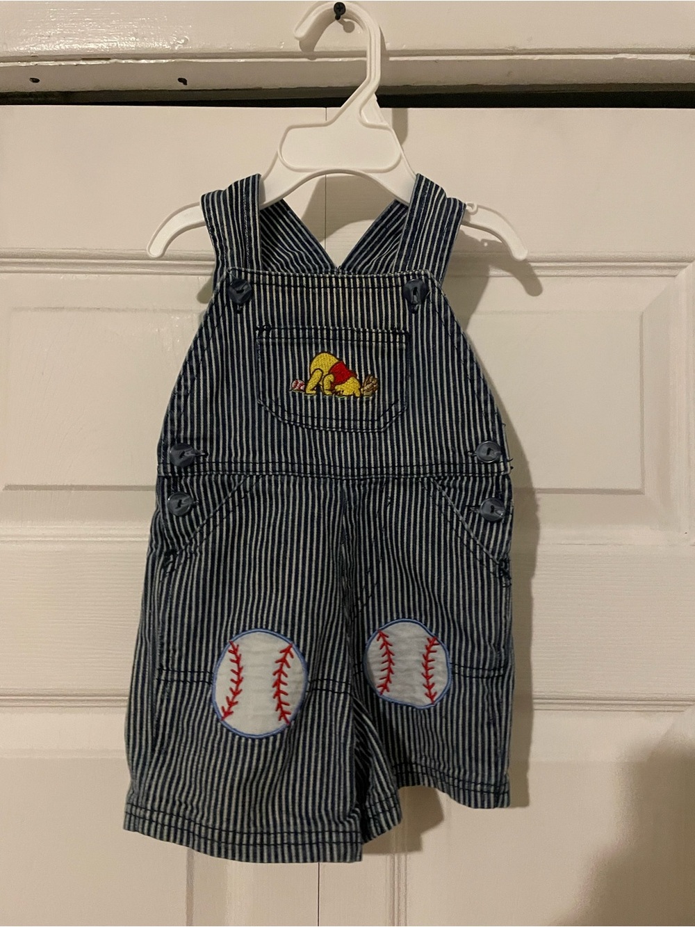 4/$50 Baby Pooh baseball overalls